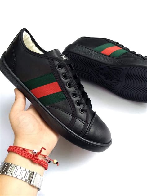 tenis gucci hombre negros|gucci retro sneakers.